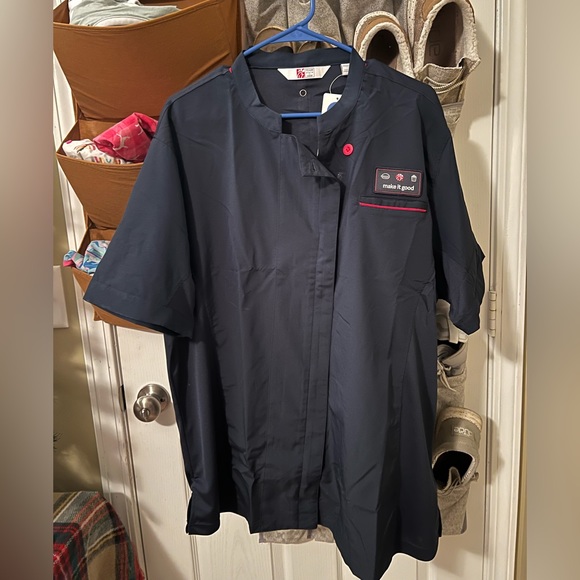 Veste Imperméable OOBE Doublée Polaire Femme - US Small - Bleu/Rouge Chick-Fil-A Team